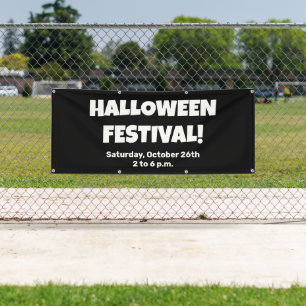 Bannière du festival Halloween personnalisée