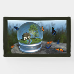 Bannière du globe papillon