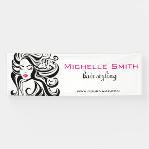 Bannière du magasin de coiffure rétro