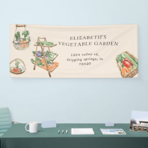 Bannière du marché des fermiers à légumes d'aquare