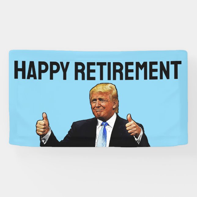 BANNIÈRE DU PARTI DE RETRAITE DONALD TRUMP (Horizontal)