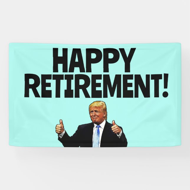 BANNIÈRE DU PARTI DE RETRAITE TRUMP (Horizontal)