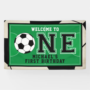 Bannière du premier anniversaire du football