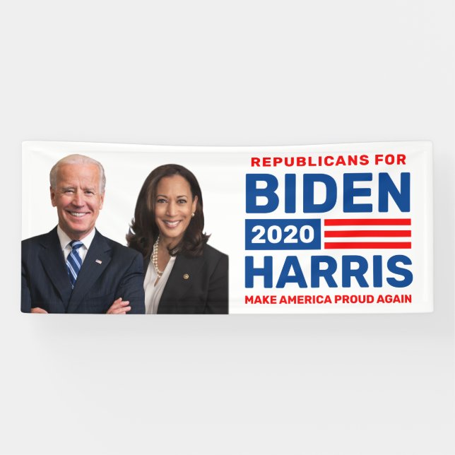 Bannière électorale de Biden Harris 2020 (Horizontal)
