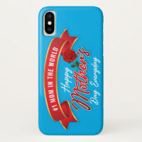 Bannière élégante Bonne fête des mères Coque iphon