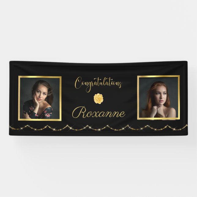 Bannière élégante pour la graduation photo (Horizontal)