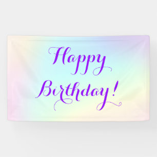 Bannière en pastel de joyeux anniversaire