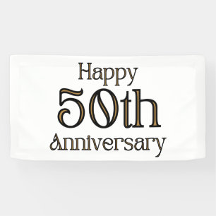 Bannière en vinyle 1,6x3 pour 50e anniversaire