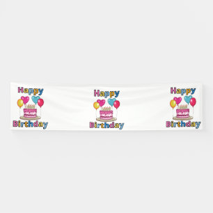 Bannière en vinyle 2,5x10 pour Joyeux Anniversaire