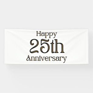 Bannière en vinyle 2,5x6 pour 25e anniversaire
