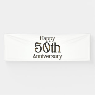 Bannière en vinyle 2,5x8 pour 50e anniversaire