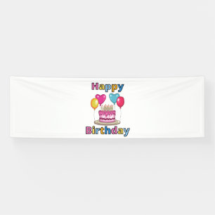 Bannière en vinyle 2,5x8 pour Joyeux Anniversaire