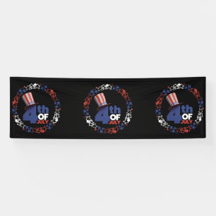 Bannière en vinyle 2,5x8 pour la fête de l'indépen
