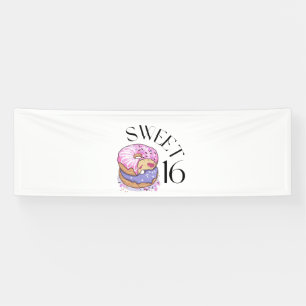 Bannière en vinyle 2,5x8 pour Sweet 16