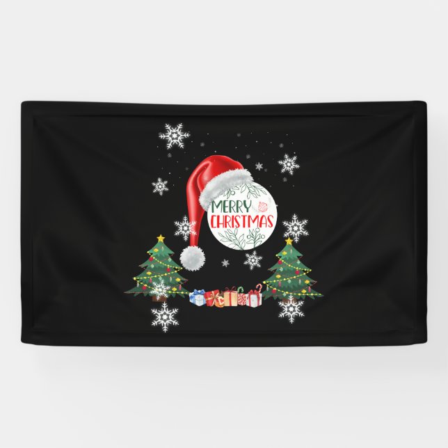 Bannière en vinyle 3x5 Joyeux Noël Collection de n (Horizontal)
