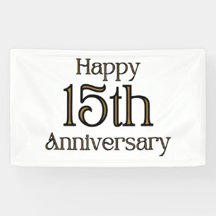 Bannière en vinyle 3x5 pour 15e anniversaire