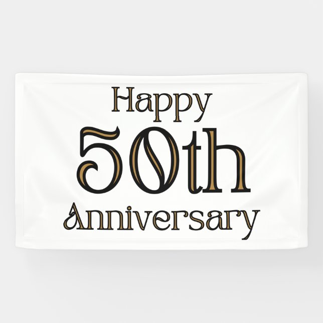 Bannière en vinyle 3x5 pour 50e anniversaire (Horizontal)