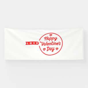 Bannière en vinyle 4x10 Joyeuse Saint-Valentin Amo