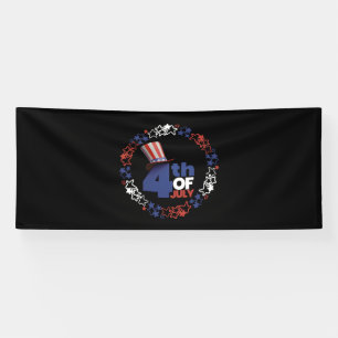 Bannière en vinyle 4x10 pour la fête de l'Indépend