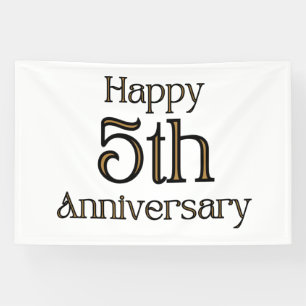 Bannière en vinyle 4x6 pour le 5ème anniversaire