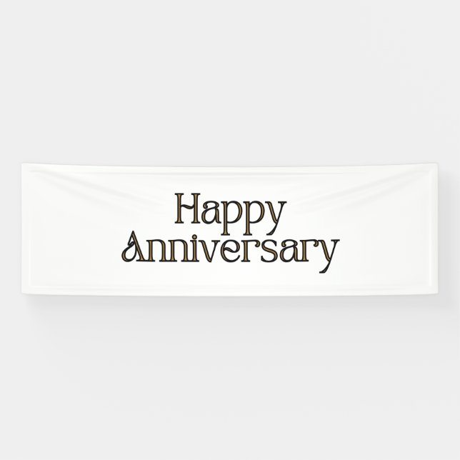 Bannière en vinyle Joyeux Anniversaire 2.5x8 (Horizontal)