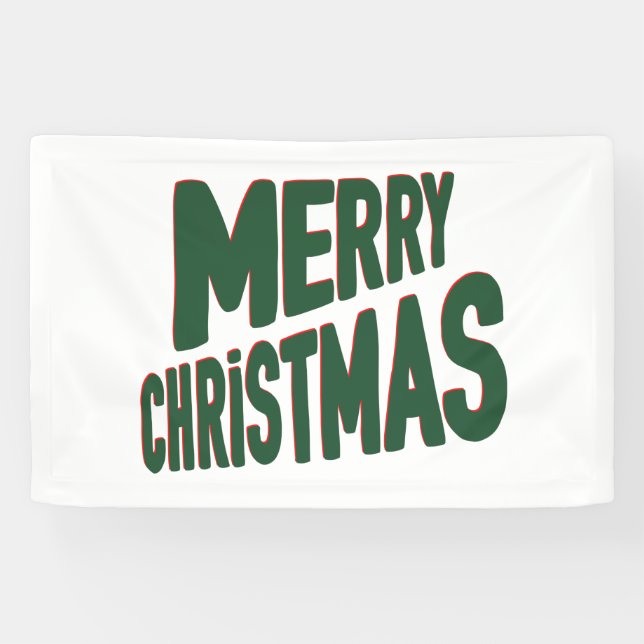 Bannière en vinyle pour Joyeux Noël 2.5x4 (Horizontal)