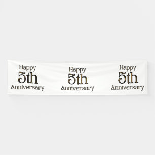 Bannière en vinyle pour le 5ème anniversaire 2.5x1