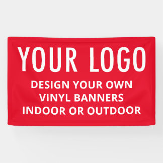 Bannière en vinyle rouge Logo d'entreprise Intérie
