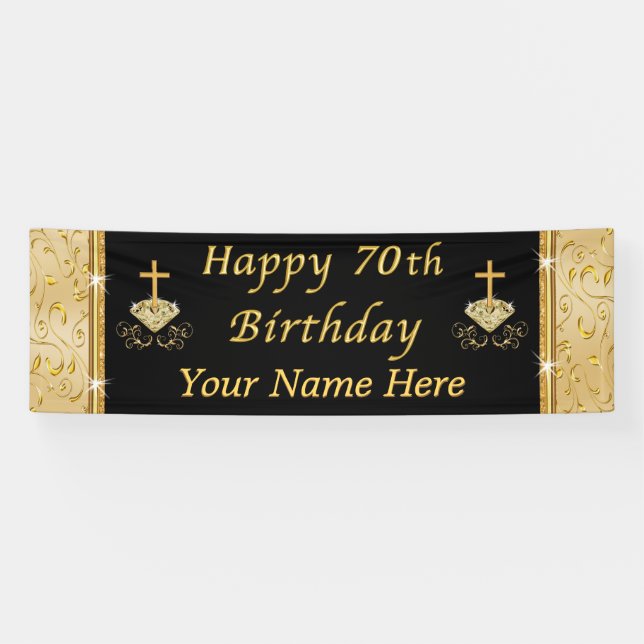 Bannière étonnante de 70e anniversaire CHRISTIAN H (Horizontal)