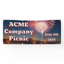 Bannière extérieure 4 juillet personnalisable avec