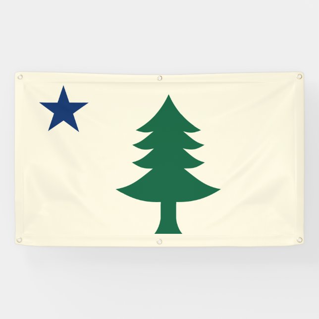 Bannière extérieure du drapeau du Maine 1901 (Horizontal)