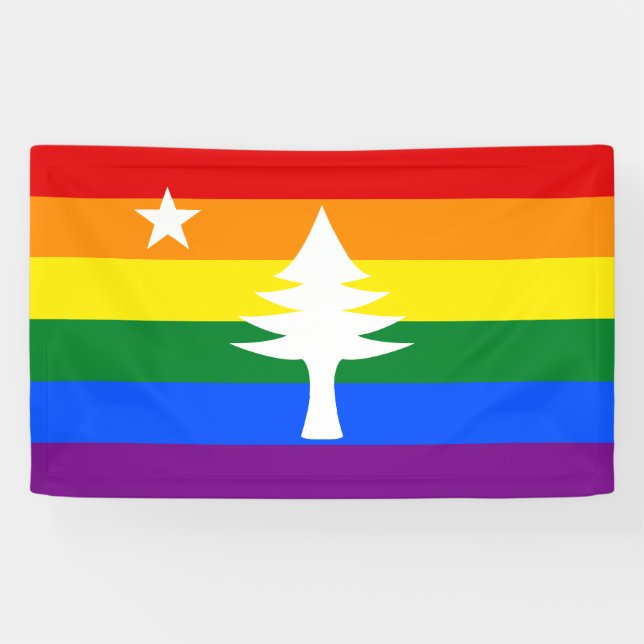Bannière extérieure du Maine Flag 1901 - Édition A (Horizontal)
