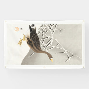 Bannière extérieure NOIRE EN GOOSE ET BAMBOU