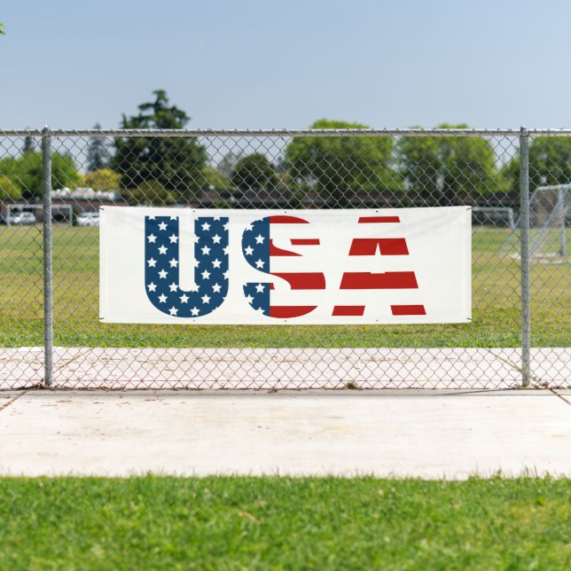 Bannière extérieure Patriotic USA (En situation)