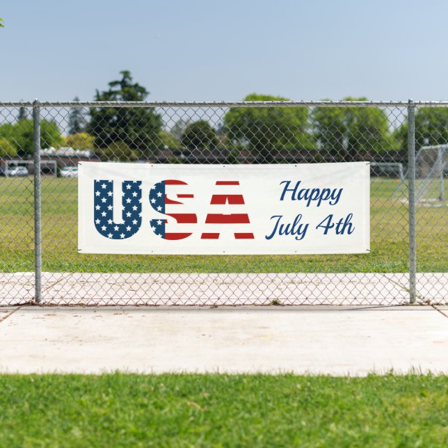 Bannière extérieure Patriotic USA (En situation)