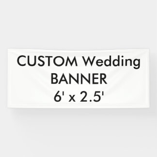 Bannière faite sur commande 6' x 2,5'