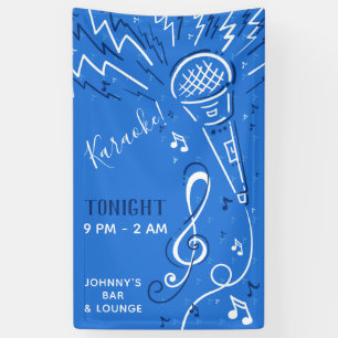 Bannière faite sur commande de microphone de