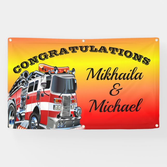 Bannière Félicitations aux pompiers (Horizontal)