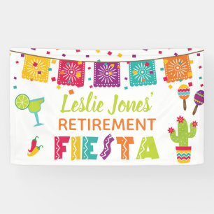 Bannière Fiesta Retraite - Arrière - plan blanc #3