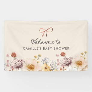 Bannière fleur sauvage Baby shower jardin