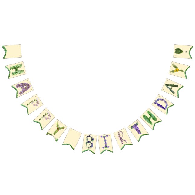 Bannière fleur sauvage d'anniversaire heureuse (Tout)