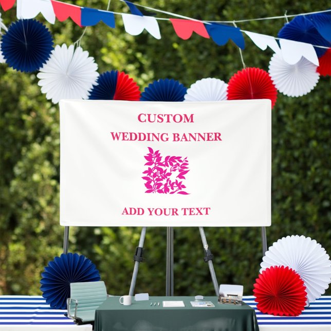 Bannière florale personnalisée | Grad | Bébé | Ann (Celebrate big with custom banners – #zazzlemade quality you can count on!)