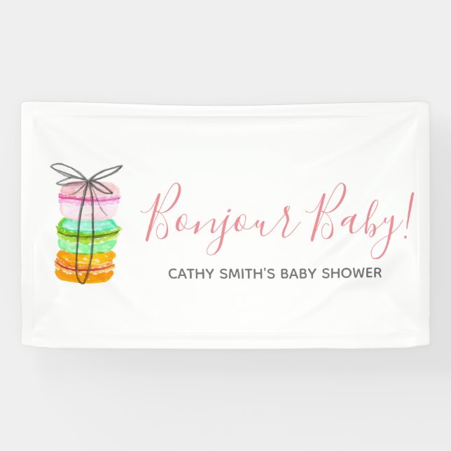 Bannière française de signe de baby shower de (Horizontal)
