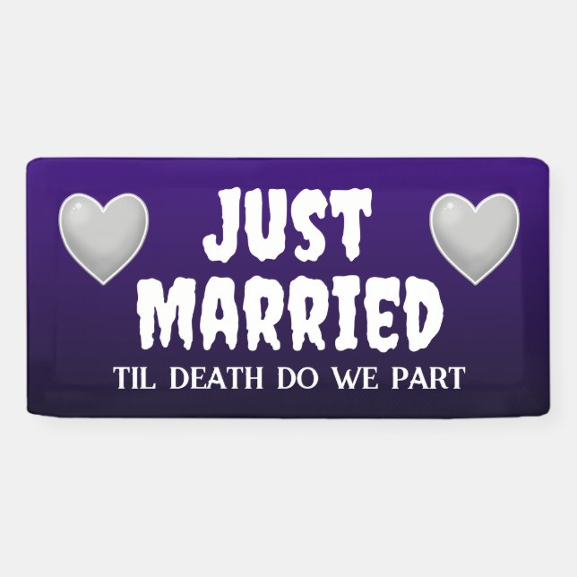 Bannière Goth Just Married (Horizontal)