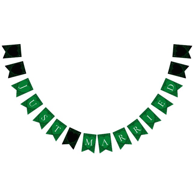Bannière Gothique Coeur-Bouton Vert & Noir 1 (Tout)