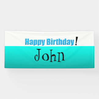 Bannière gradiant de joyeux anniversaire d'Aqua