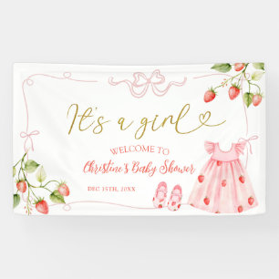 Bannière grande bébé vêtements Coquette rose Baie