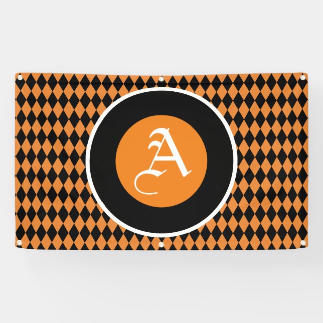 BANNIÈRE HALLOWEEN AVEC MONOGRAMME (Horizontal)