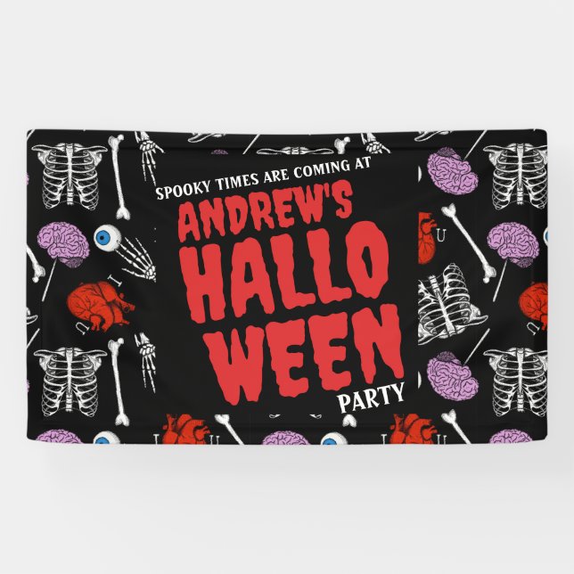 Bannière Halloween personnalisable - Ajoutez votre (Horizontal)