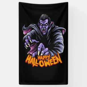 Bannière HAPPY Halloween Vampire